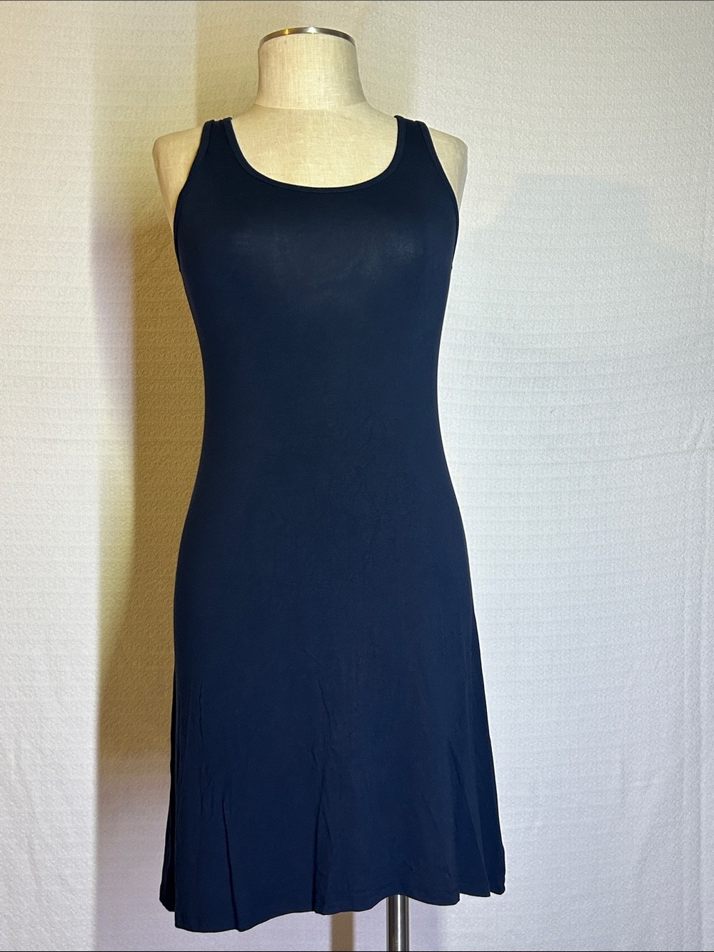 “Rabalder” Sleeveless Navy Midi Dress - Classic Tank Style